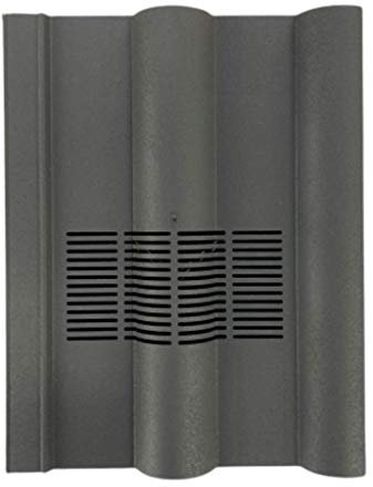 Beddoes Products Baldosa de ventilación romana doble en línea para ventilación de techo (gris pizarra - granular/lijado)