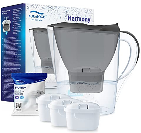 Aqualogis Carafe Filtrante, Harmony 2.6L, 3 Cartouche Filtrante Pure+ incluse