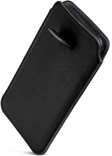 ONEFLOW Liberty Case för iPod Touch (5. generationen) Mobiltelefon fodral med reträttfunktion, PU-läder mobilficka, skyddsfodral med flik, ärmfodral för insättning, svart