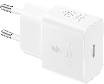 Samsung Schnellladeadapter, Energieeffizientes Ladegerät, USB-C, 25 Watt, Weiß, EP-T2510N