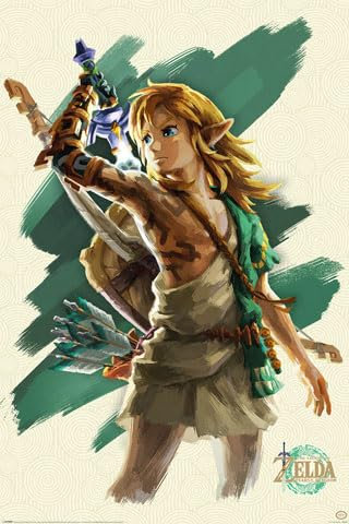 empireposter The Legend of Zelda - Link Unleashed - Poster Druck 61x91,5 cm + 2 St Posterleisten Alu 63 cm