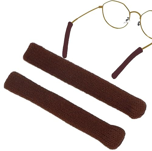 Ziurmut Cuscinetti per occhiali per orecchie, cuscinetti per occhiali a maglia, cuscinetti antiscivolo per occhiali, manicotti per stanghette per occhiali, cuscinetti elastici per occhiali, supporto
