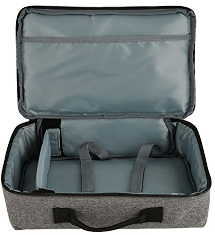 GOWENIC Projector Case with Accessories Storage Pockets, Compatible with Most Major Projectors, Heavy Duty Nylon, Medium Size