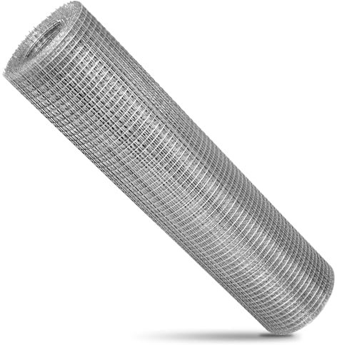 Jordbrux Galvanized Wire Mesh - 400mm x 6m Rodent Proofing Wire Metal Mesh, Welded Rat Mesh to Stop Rodent Animals, Mice & Mouse Access, for Filling In Gaps Around The Home & Garden