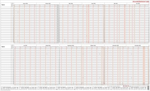Güss Urlaubsplaner A1 Maxi 30 Mitarbeiter