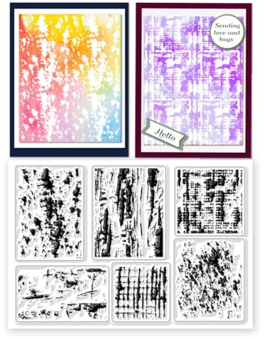 CHGCRAFT Silicone Clear Stamps Mottled Patterns Plastic Stamp Background for DIY Scrapbooking Photo Album Decorative Cards Making Stamps for Holiday Card Making Album Crafts