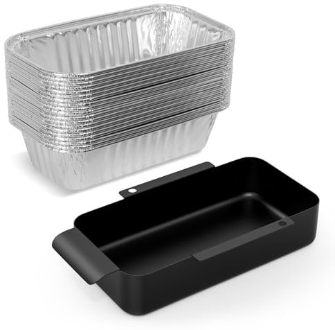 MOASKER 9328812P06 droppbricka foder & G416-0015-W1 G325-5703-W1 fettpanna för CharBroil grillersättning, fettfångare med 20-pack foliefettbricka för CharBroil Performance 463365021 46348021 1