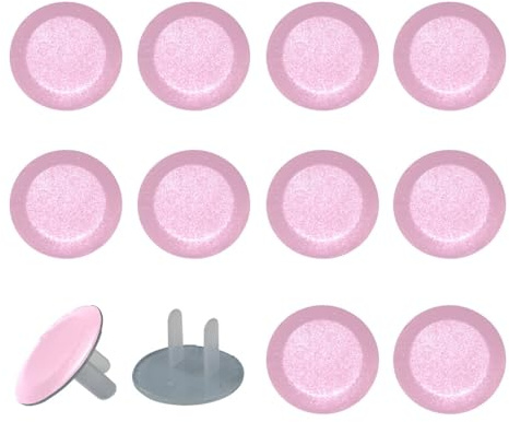 Pure Pink Color Outlet Covers Baby Proofing Safe & Secure Electric Plug Protectors | Sturdy Childproof Socket Covers for Home & Office | Easy Installation | Protect Toddlers & Babies