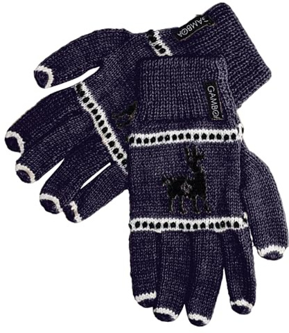 Gamboa Handschuhe Alpaka Wolle Damen Handgefertigt Winterhandschuhe Wollhandschuhe Strickfäustlinge Peruanische Designs