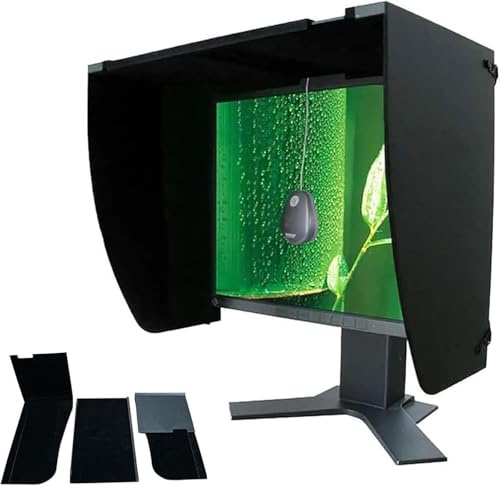 RRHCW Foldable Anti-Glare Monitor Hood – Sunshade for 24-27 Desktop Computer Screens & Laptops | Display Shading Side Panel