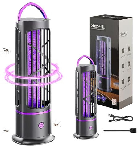 Antizanzare Elettrico,Lampada Zanzare Interno,Luce Notturna e Antizanzare 2 in 1,29 CM di Altezza Ampia area Lampada Zanzare Interno,Lampada Antizanzare da Esterno Può Essere Appeso