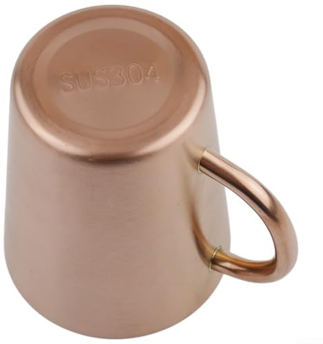 Elegante taza de acero inoxidable de 300 ml con tapa, para cerveza, vino, leche y bebidas calientes (B)