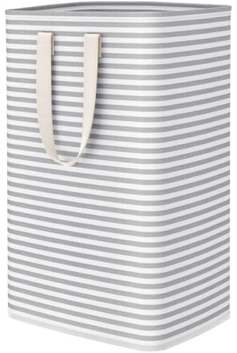 Lifewit Cesto Ropa Sucia, Cesta Ropa Sucia Plegable con Asas Extendidas, Laundry Basket, Bolsa para Baño, Dormitorio, Lavadero, 75L, Gris