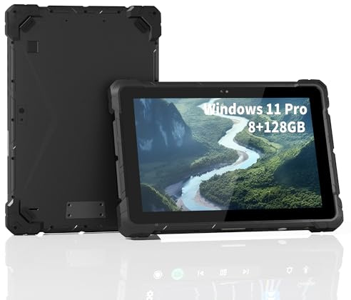 Tablet robusto con touchscreen da 10,1 pollici, Celeron N4120, 8 GB RAM, 128 GB ROM, Win 11 Pro Tablet PC, IP67 impermeabile, batteria da 16000 mAh, compatibile con 4G LTE/GPS/WiFi 5.0/BT4.2/FHD per