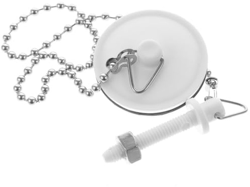 SOPOTUTU Beaded Chain Bath Tub Plug with Sink Sealing Plug Rubber Stopper Lift Ring Drainage Stopper for Bathroom Drain Tub Use