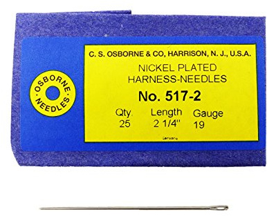 C.S. Osborne Pack of 25 Harness Needles #517 (517-2) Size 2 Made in USA