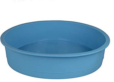GMMH Silikonbackform Rund Durchmesser 26 cm, Silikon Form Kuchen Backform Kuchenform Brotbackform Obstbodenform (Blau)