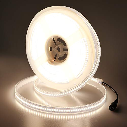 JOYLIT PRO+ 24V LED Streifen 5M 4000K Naturweiß 2600LM/M IP67 Wasserdicht | 238 LEDs/M 2835 SMD, 24W/M Sehr Hell, CI 92+, Dimmbar, Kürzbar, Außen Licht Band für Wohnen, Gewerbe(Nur Leuchte)