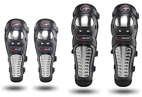 AKT Motorrad Knieschützer Pads Ellenbogenstütze Knieschutz 4 Teiliges Set Kreuz Motorradfahren Schutzausrüstung Anti-Fall 4 Jahreszeiten