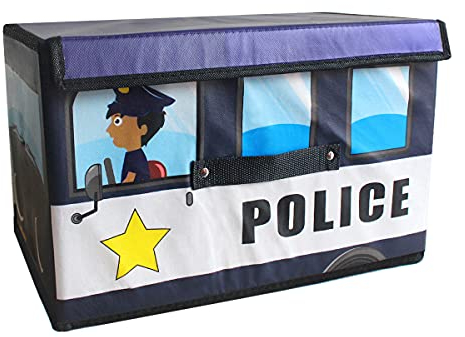 Aufbewahrungsbox Kinder, Aufbewahrungskiste mit Deckel Spielzeug Organizer, Faltbar Aufbewahrungskorb für Kleidung, Faltbox Spielzeugkiste Vorratsbehälter aus Baumwollgewebe 38 * 25 * 25cm