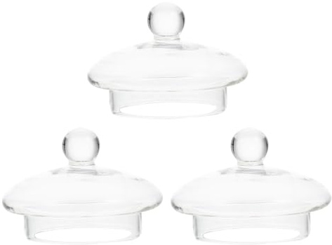 3Pcs Glass Teapot Lid Replacement - 7.5Cm Transparent Tea Kettle Cover for Home Use, Practical and Convenient