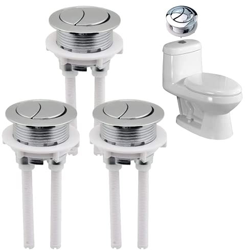 ericotry Lot de 3 boutons poussoirs à double bouton poussoir pour réservoir d'eau de toilette pour réparation de salle de bain et chasse d'eau - Accessoires de rechange