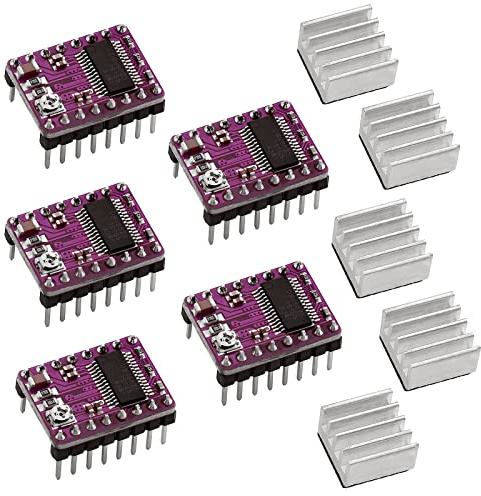 5pcs DRV8825 Schrittmotor Treiber-Modul mit Kühlkörper | Passend für 3D Drucker Teile , 8.2V~45V Schrittmotor