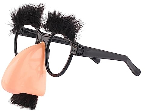 Lustige Brille für Erwachsene, lustige Brille mit großer Nase, Augenbrauen und Schnurrbart, Brille, Partyzubehör, Foto-Requisiten, Streich für Halloween, Kinder, Erwachsene, Leistung