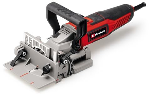 Einhell Fresa engalletadora TE-BJ 900 (900 W, profundidad de fresado 20 mm, ajuste de ángulo/altura, ajuste de profundidad de 6 niveles, bolsa colectora de polvo, incl. hoja de fresado 100 mm)