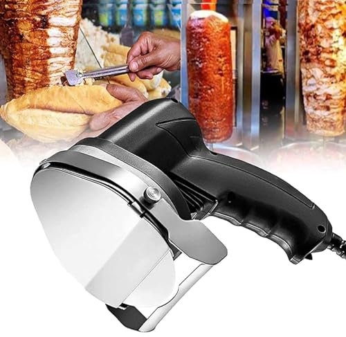 Weyot Cuchillo de Kebab eléctrico para máquina Kebab, rebanadora Kebab Profesional, cortadora de Cuchillo de Cocina eléctrica máquina de Kebab Redonda para el hogar