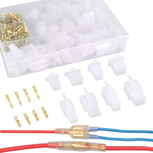 CAREDGO 380 Flachstecker Flachsteckhülsen Set 2,8mm Pitch Steckverbinder