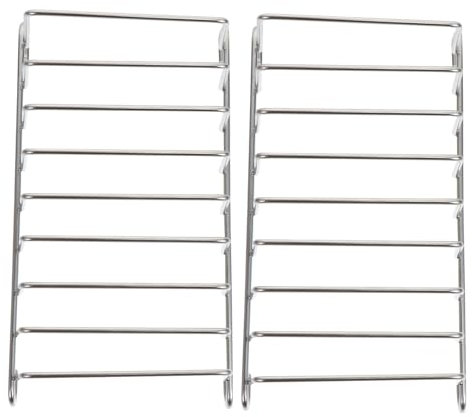 Cabilock 4 Piezas Rejilla para escurrir para Hornear Soporte de Herramientas Porta Pan Tostado Molde barbacoas Vapor de Cocina Estante para brochetas Metal Buque de Vapor reja