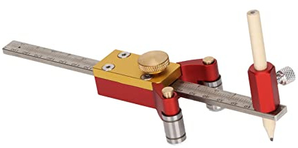Risegun Depth Height Measurement Tools 3in1 Scribe Ruler Multi Function Parallel Arcs Drawing Gauge, Woodworking Scriber, Depth Height Measurement Tools