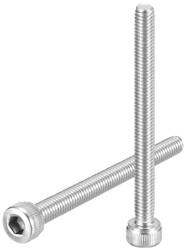 QUARKZMAN 50 Stück M4-0,7x45 Zylinderschrauben mit Innensechskant Zylinderkopfschrauben Edelstahl 304 Vollgewinde Innensechskantschraube Befestigungselemente für Maschinen