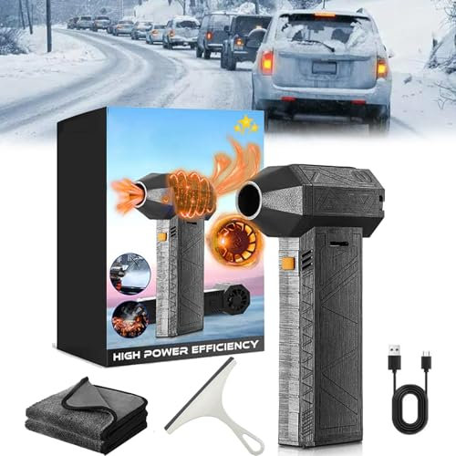 SUPTRUCK™ FROSTGUARD - Soffiatore termico da 1500 W, soffiatore per neve Suptruck, soffiatore antigelo Suptruck per auto, turbina efficiente, flusso d'aria forte, 3 livelli regolabili (1 pezzo)