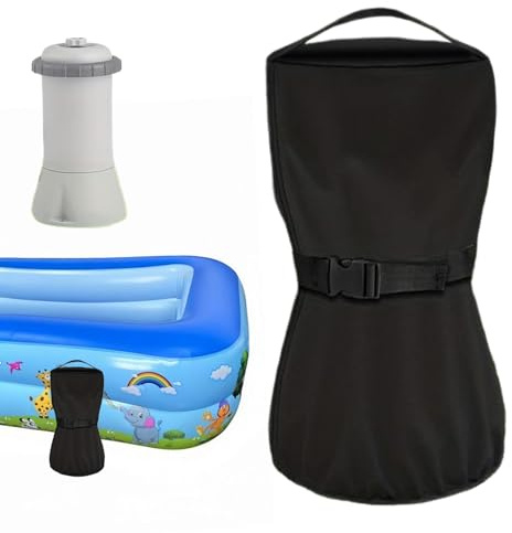 Pool-Motorgehäusetasche – schwarzer Stoff, 35 cm, regenfeste Staubsperre, Winter-Frostisolierung, Wohnheim, Sommer, Villa, Resort, Wasserzirkulationssystem, Maschinenschutz, Sicherheitsnetz,