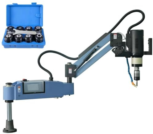Filettatrice elettrica con braccio flessibile e pinze standard per maschiatura in metallo