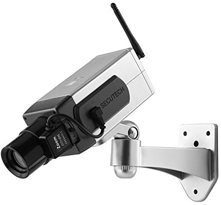 Topiky Dummy Überwachungskamera, Dummy Fake Überwachungskamera Auto Bewegung mit Bewegungserkennungssensor für Indoor & Outdoor