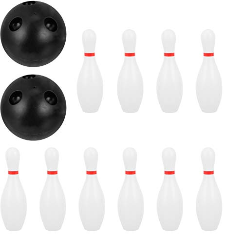 Toddmomy Indoor Bowling Set for Kids with 10 Pins and 2 Mini Bowling Balls Children Bowling Balls Toy Kit to Improve Hand-Eye Coordination and Promote Sports Interest