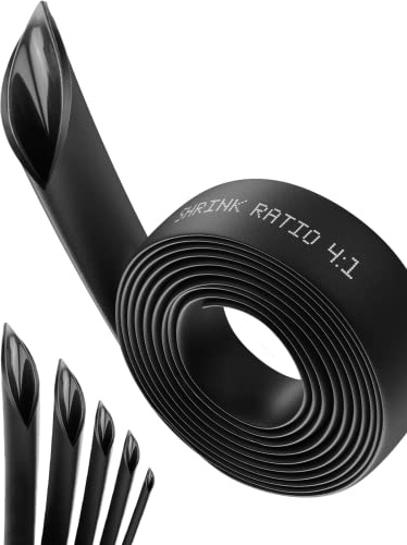 4:1 Schrumpfschläuche - Ø20mm & 1.5m Länge, Schrumpfschlauch Meterware, Wasserdichter, Isolierband, und Kabel Verbinden Schrumpfschlauch, 5 Durchmesser-Optionen（Schwarz）
