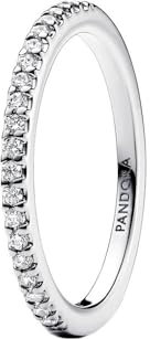 PANDORA Timeless Anello Eternity in argento Sterling con zirconia cubica trasparente, 50