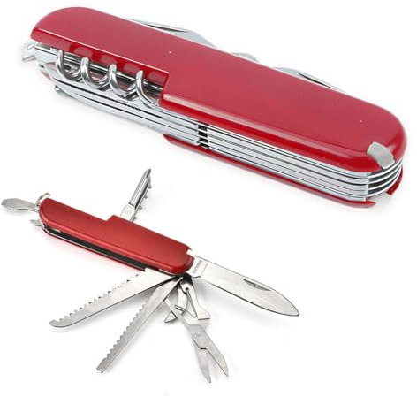 GNHG 1 Articolo coltellino svizzero, coltello svizzero,coltellino multiuso,coltellino multifunzione,coltellino svizzero-11 funzioni, forbici,cavatappi