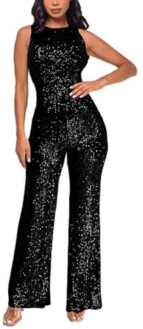 Jumpsuit Damen Elegant - Glitzer Maler Bundhose, Hochzeit Overall, Rot, Arbeitshose Mit Reflektoren, Umstands Jumpsuit, Eng Schwarz