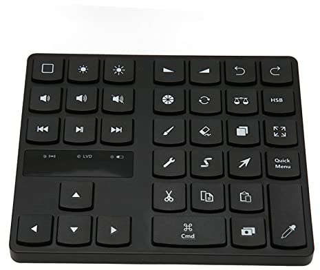 Procreate Tangentbord, Enhandstangentbord, Mini Rittangentbord 35 Tangenter Enhands Ergonomisk Ritning Tangentbord för IOS för OS X