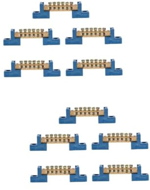 WOONEKY 2sets Bootfahren Terminal Block Messing Terminal Streifen Verteilung Terminal Bar Für Auto Marine Yacht Verdrahtung 5 Stücke * 2