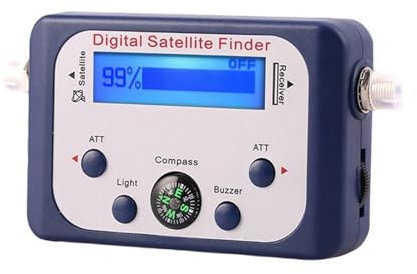 Buscador de satélites digitales Buscador de satélite Digital, medidor de prueba, receptor de señal de TV, buscador de satélite con brújula y pantalla LCD FTA DVB S2 para ajustar la antena parabólica d