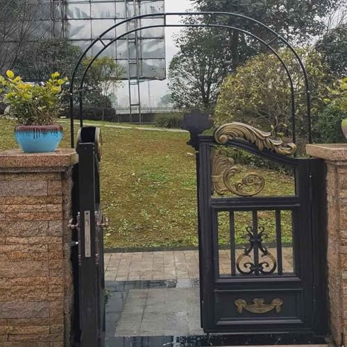 WCQSYY Arche De Jardin en Métal 120Cm 140Cm 240Cm 300Cm 350Cm Large Arche De Mariage Arceau À Rosiers Plante Grimpantes, Arche À Rosiers Exterieur Arche De Jardin,Noir,W1.4M*H2.3M