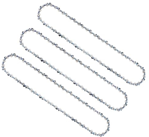 3 x 16 inch Chainsaw Chain, 3/8 LP Pitch, 0.050 (1.3 mm) Gauge, 57 Drive Links - Low Kickback 40cm Saw Chains Fits for Oregon, Titan,Hawksmoor, Black & Decker Chainsaw Bar