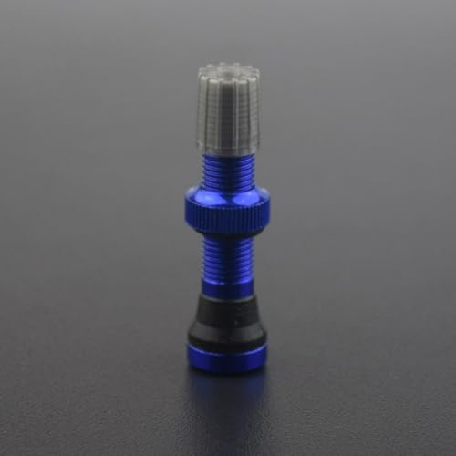 Jotekonoby Stainless Steel For Bicycle Tubeless Valve 40mm for Bike Wheels, Core Compatible with Tubeless Rim Setup, Tire Sealant Resistant Valve Stem(Blue)