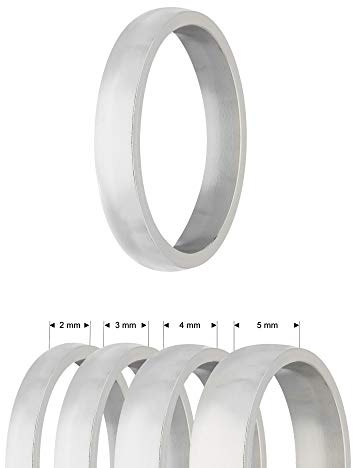 Treuheld® | Ring aus Edelstahl | Silber | Ringgröße 58 | Breite 5mm | Damen & Herren | Matt/Frosted | Freundschaftsring Verlobungsring Ehering
